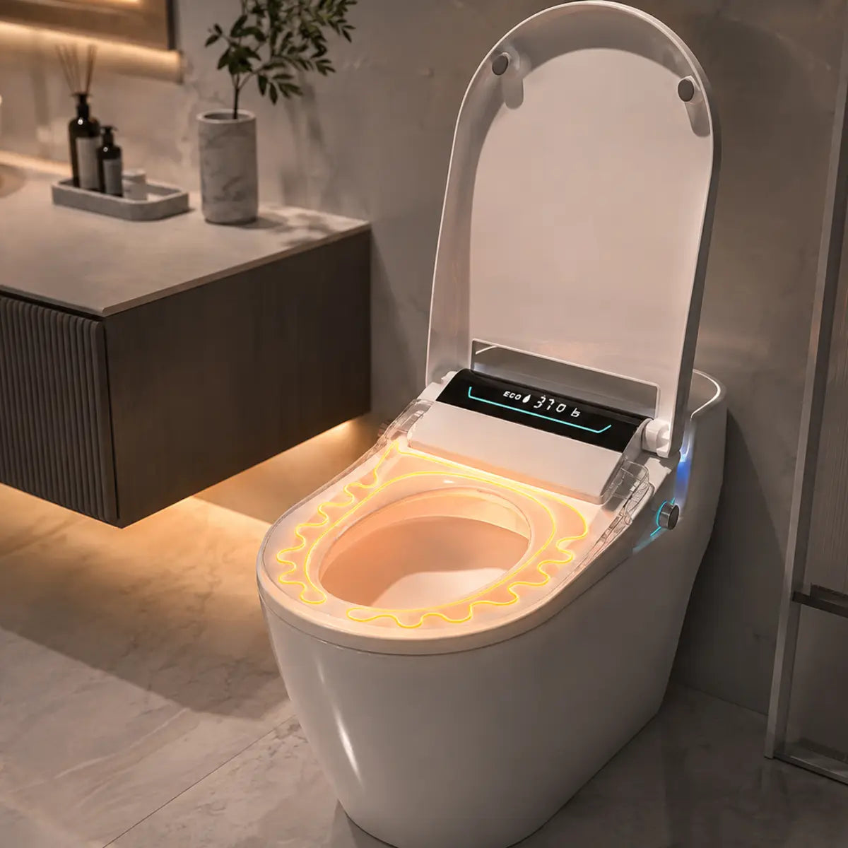 WEllBlue L9 - Abattant WC Japonais Électrique avec Eau Chaude & Séchage