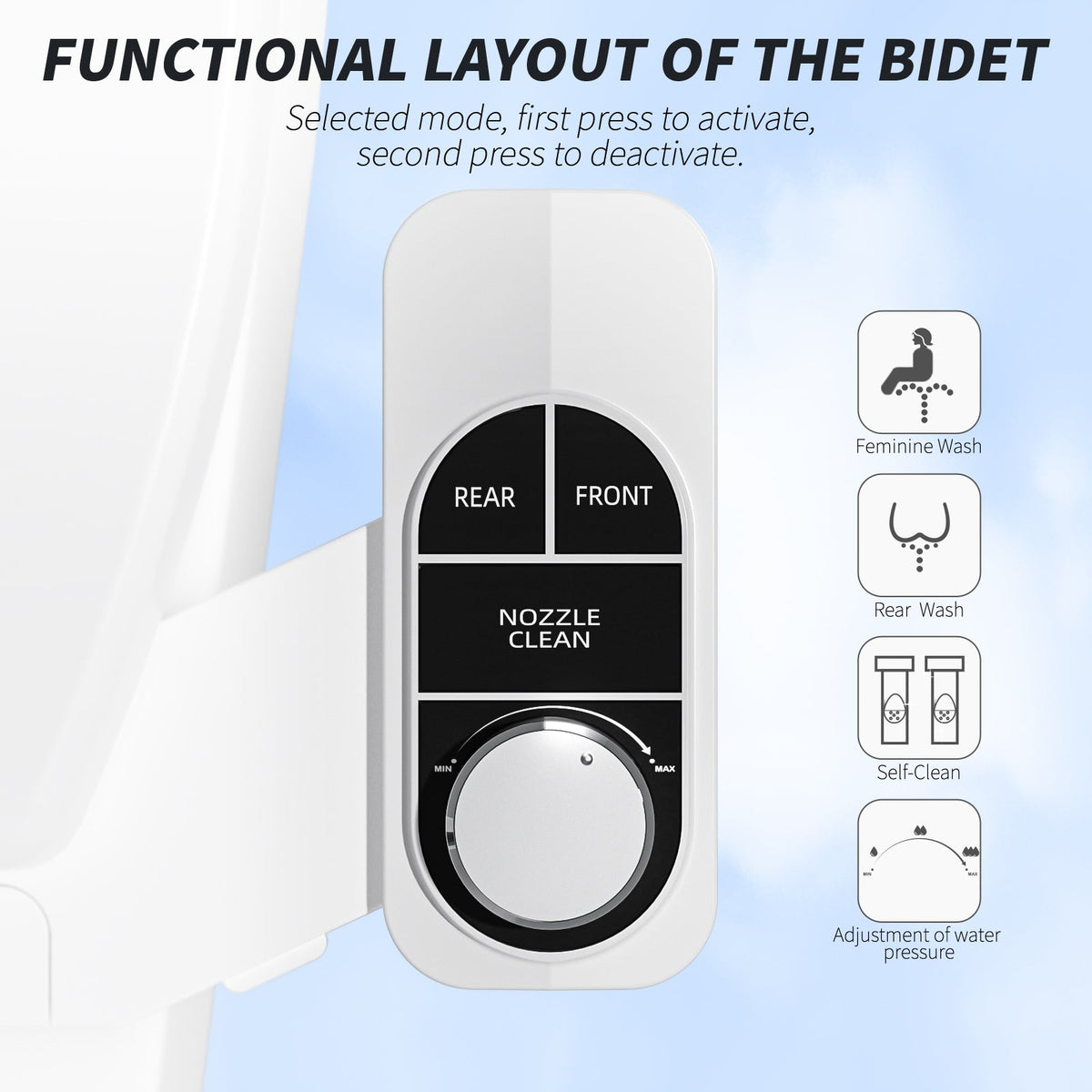 Bidet WC SAMODRA 8.0 Plus sans électricité - image 3