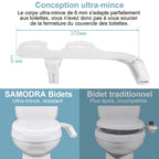 SAMODRA – pulvérisateur de Bidet pour main droite/gauche, Non électrique, double buse, siège de toilette, douche hygiénique pour accessoires de salle de bains