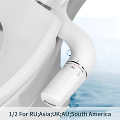 SAMODRA – pulvérisateur de Bidet pour main droite/gauche, Non électrique, double buse, siège de toilette, douche hygiénique pour accessoires de salle de bains