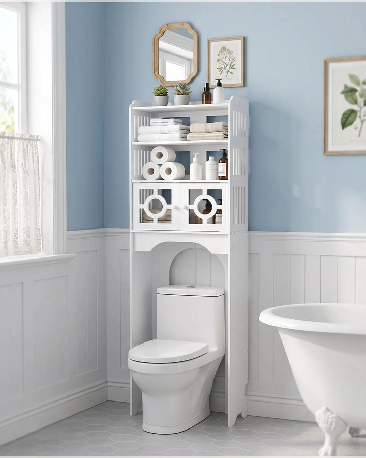 ALTURA - Étagère WC 4 niveaux dans une salle de bain