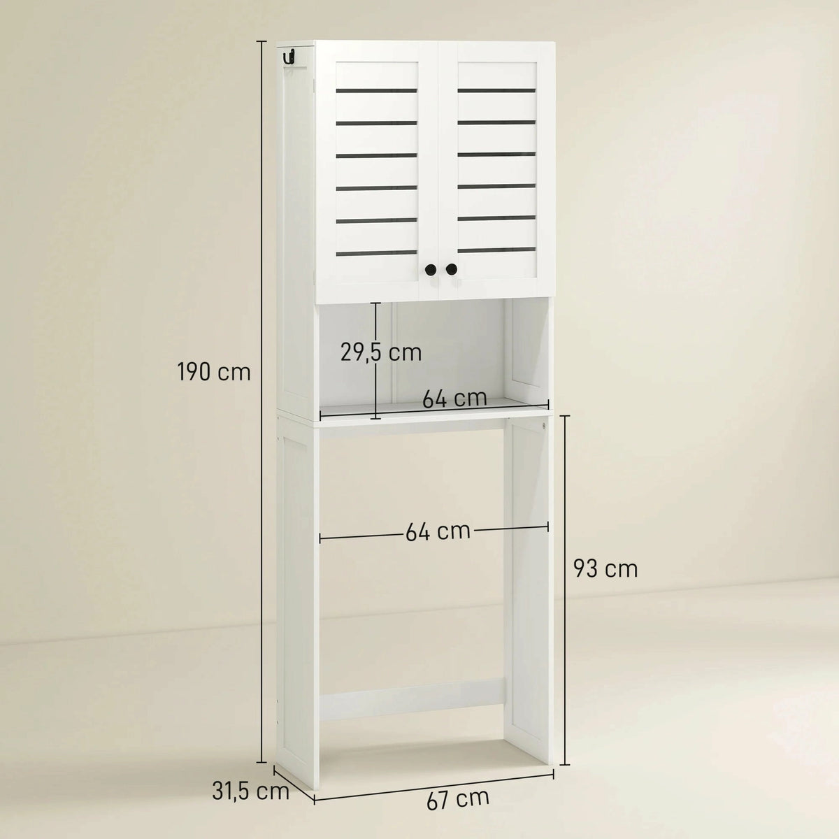 DUORA - Meuble WC ou lave-linge - Espaces de rangement