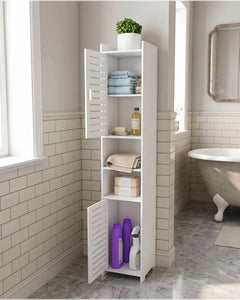 NORIA - Meuble slim 5 compartiments, 2 portes