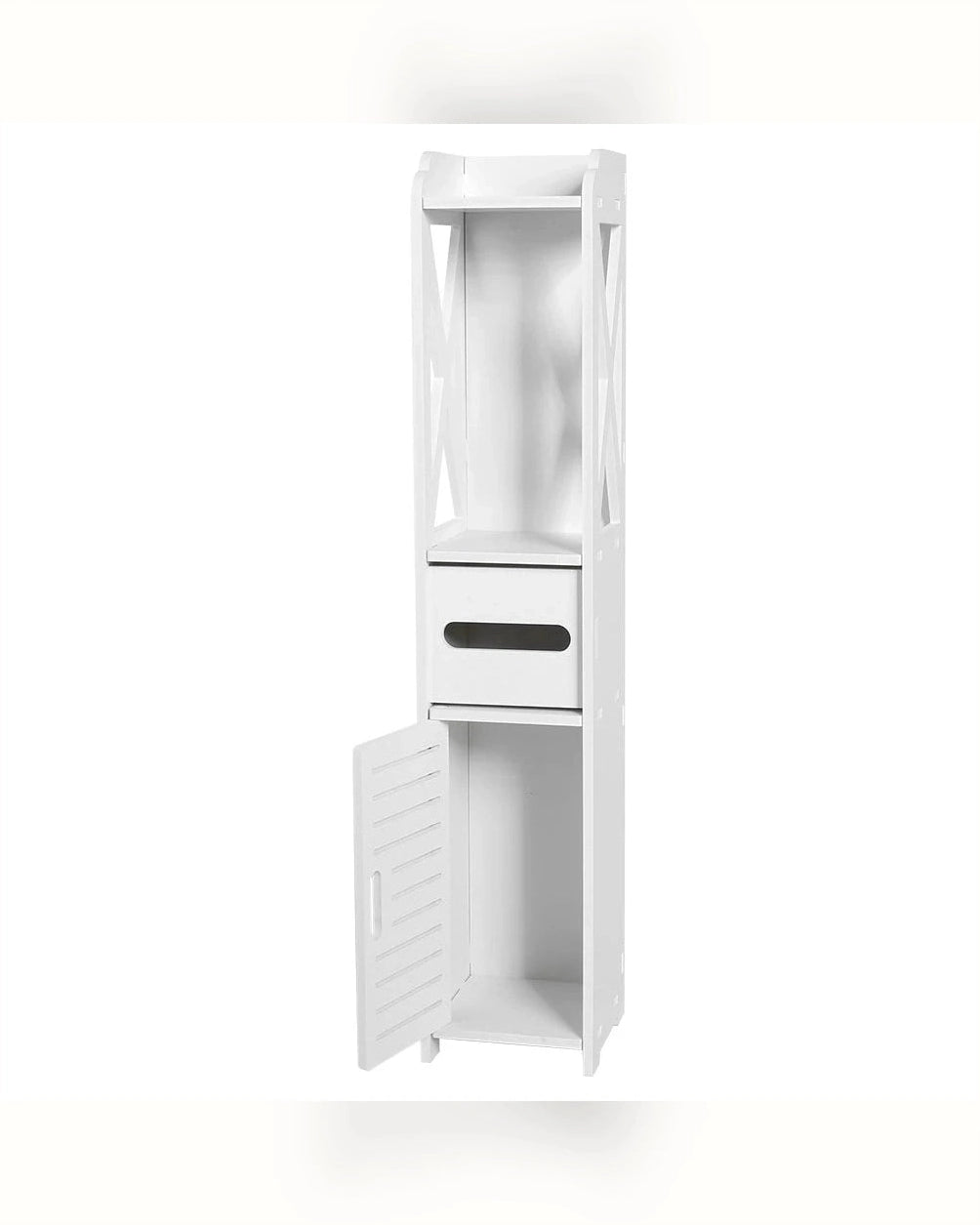 PAPIRA - Meuble étroit blanc