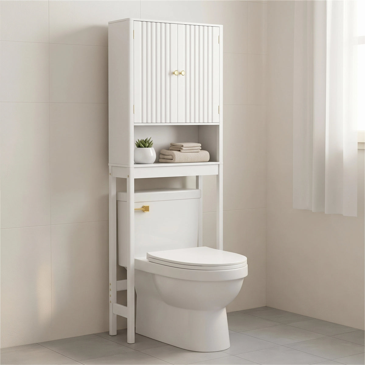 SOLVIA - Meuble WC 2 portes - Format autoportant