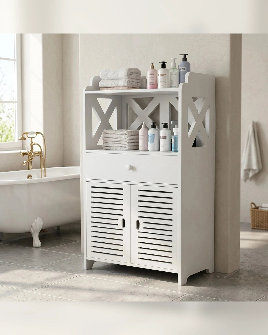 SOREA - Meuble salle de bain 3 niveaux - Lifestyle Hero