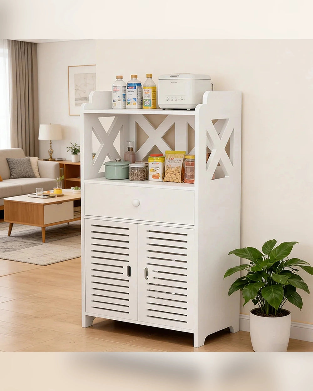 SOREA - Meuble salle de bain 3 niveaux