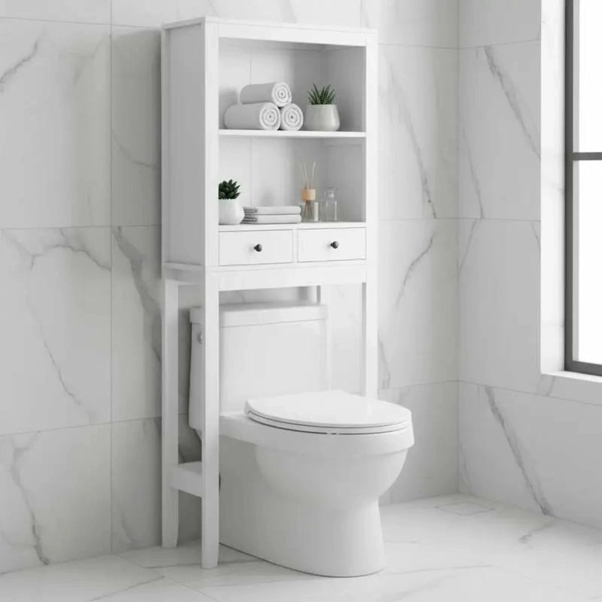 VIREO - Étagère WC autoportante - Rangement au-dessus du WC